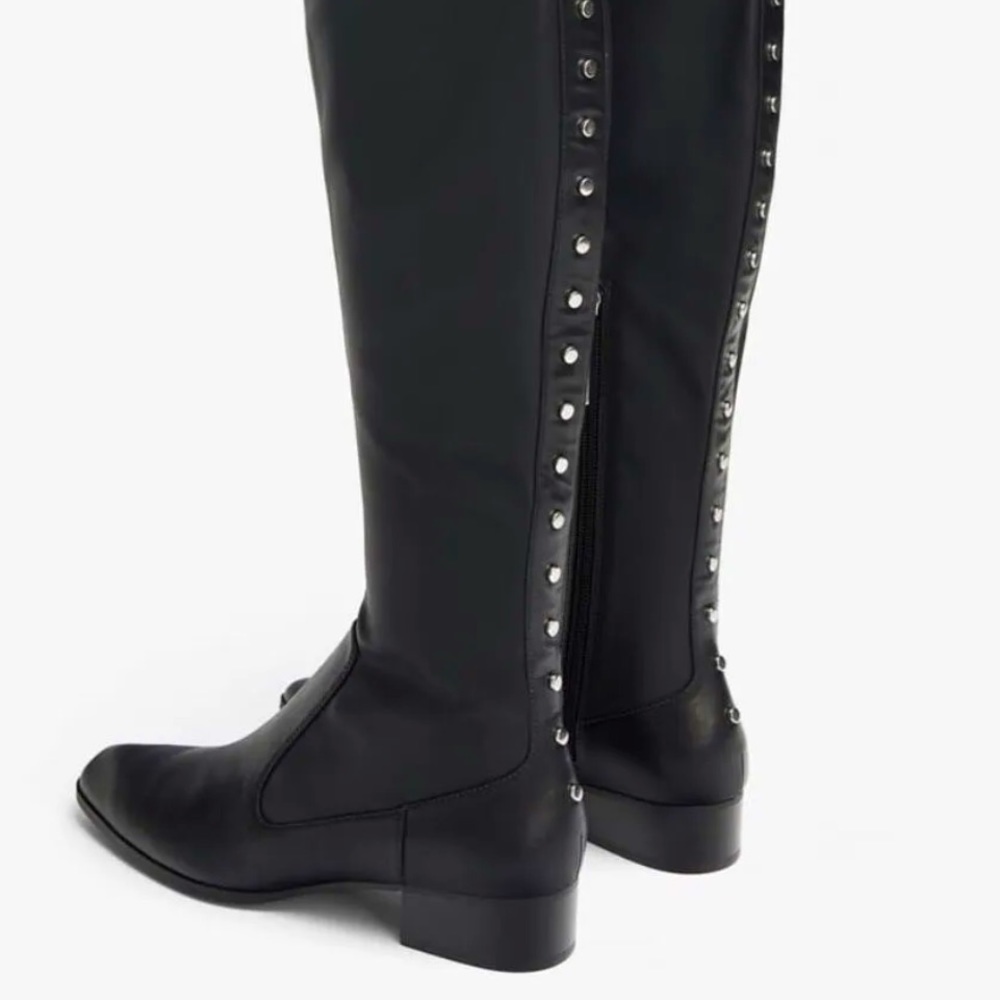 ZARA Over The Knee Studded Boots